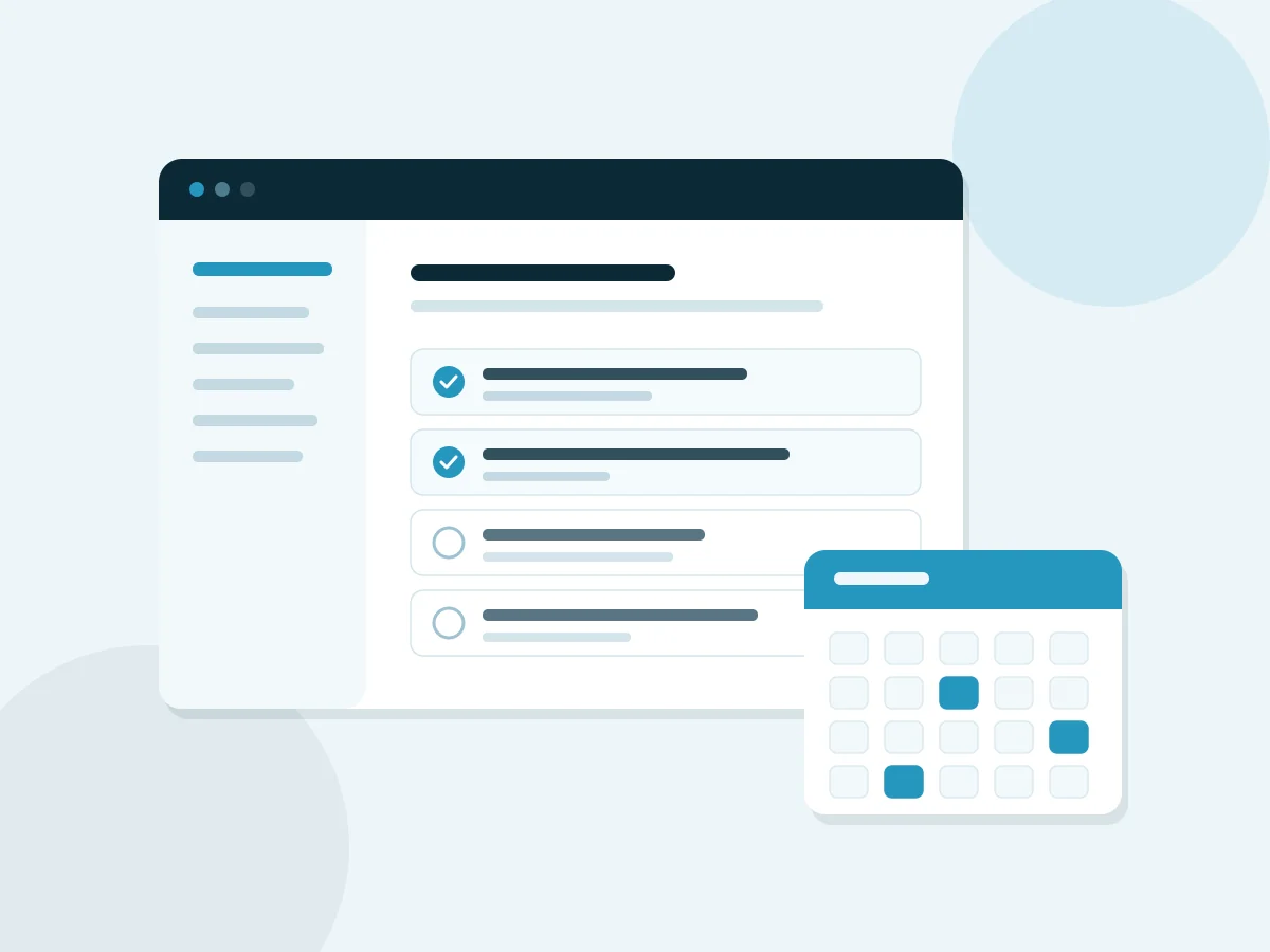 A Myfriendico virtual assistant working through a client task list and calendar