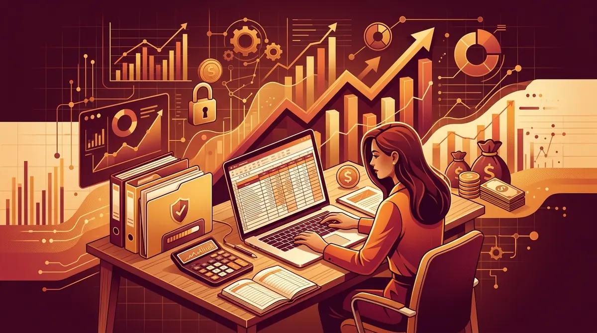 Data entry and bookkeeping workflow with spreadsheets and records