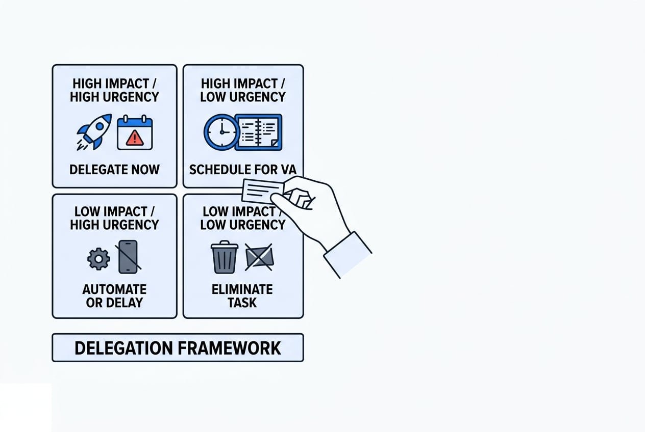 Delegation framework for prioritizing virtual assistant tasks